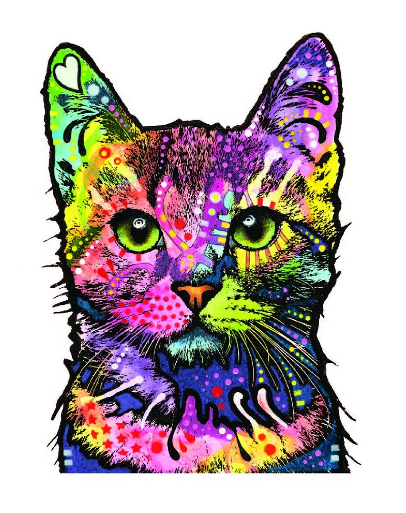 Enjoy It Dean Russo Cat Car Stickers, Outdoor Rated Vinyl Stickers Decal for Windows, Bumpers, Laptops or Crafts (1 Small & 1 Medium Sized) - Image 1